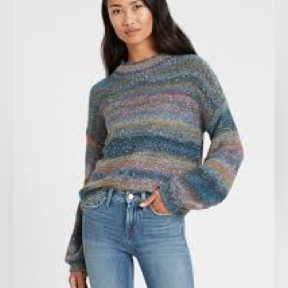 Banana Republic sequin ombre cropped sweater